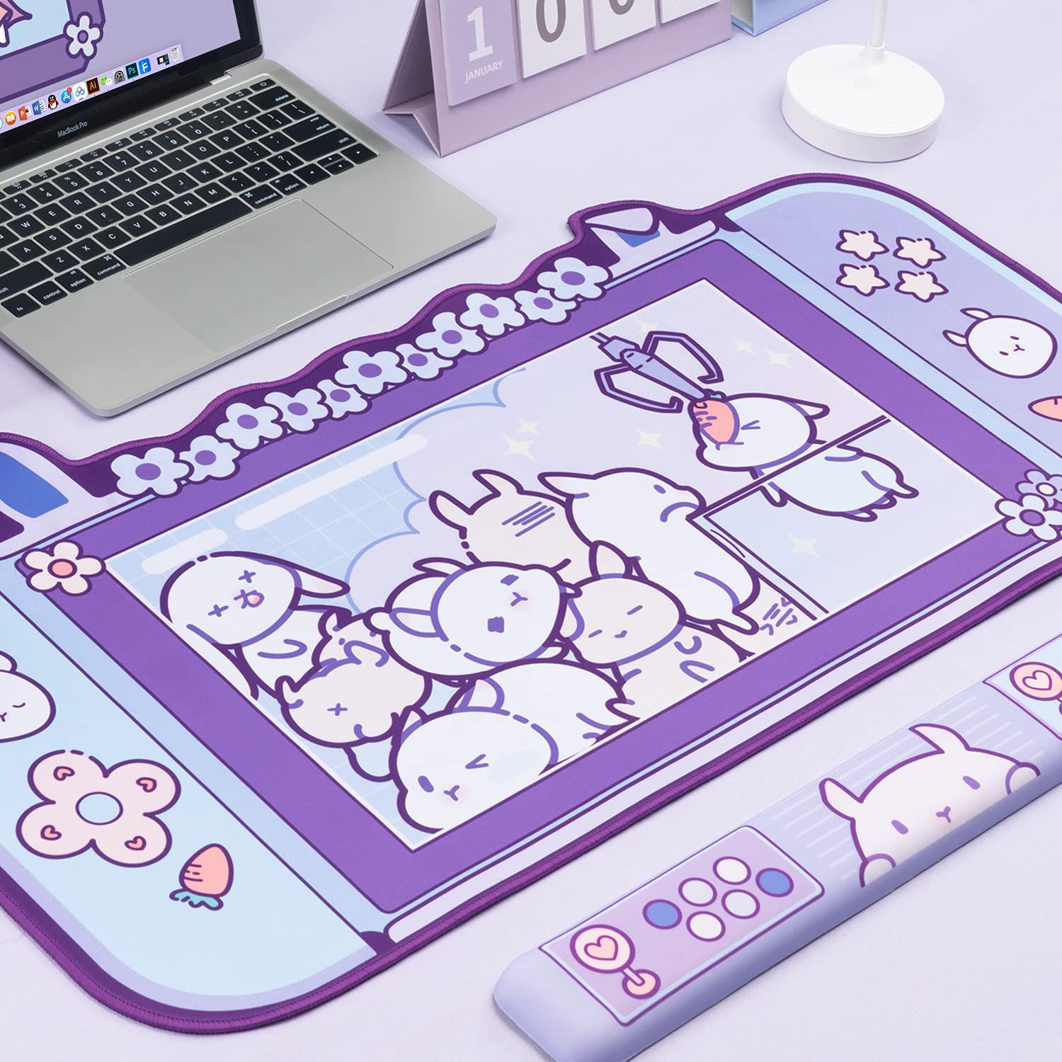 Grand tapis de souris de jeu K - Tradescantia Purple avis et prix
